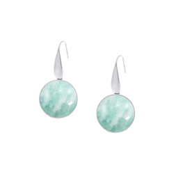 Boucles d'oreilles amazonite D18mm