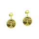 Boucles d'oreilles Arbre de vie oeil de tigre, 28mm