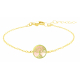 Bracelet Arbre de vie nacre rose, longueur 16+4cm