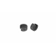 Boucles d'oreilles créoles en acier noir - 7x13mm