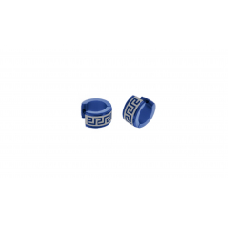 Boucles d'oreilles créoles en acier bleu - 7x13mm