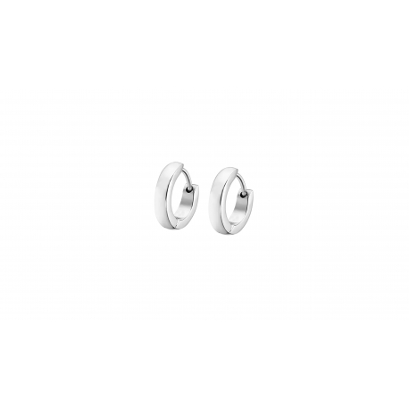 Boucles d'oreilles créoles en acier - 3x10mm