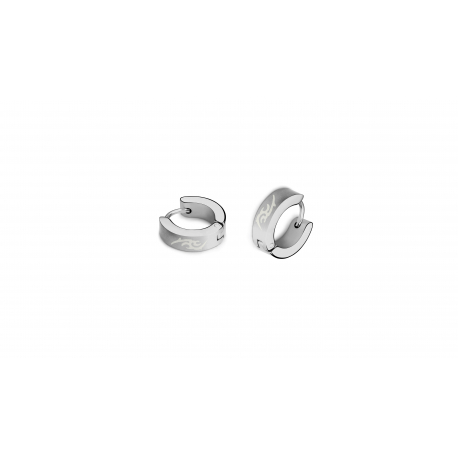Boucles d'oreilles créoles en acier - 3x14mm