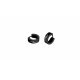 Boucles d'oreilles créoles en acier noir - 3x14mm