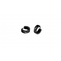 Boucles d'oreilles créoles en acier noir - 3x14mm