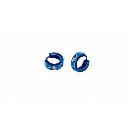 Boucles d'oreilles créoles en acier bleu - 3x14mm