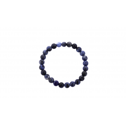 Bracelet élastique pierre de veine bleu 8mm - 21cm