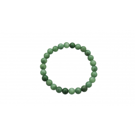 Bracelet élastique Jaspe Vert 8mm - 21cm