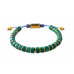 Bracelet en acier - ajustable - emperor vert - 15 à 22cm
