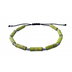 Bracelet en acier - ajustable - emperor multi vert clair - 15 à 22cm