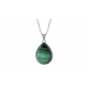 Collier argent - Malachite 15x20mm -45cm 4,5g