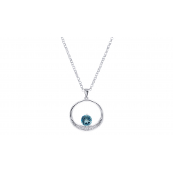 Collier argent - Topaze suisse rond 5mm - 40+5cm - 3,8g