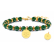 BRACELET STILIVITA ASTRO Balance Jade 6mm acier gold 17 + 4cm