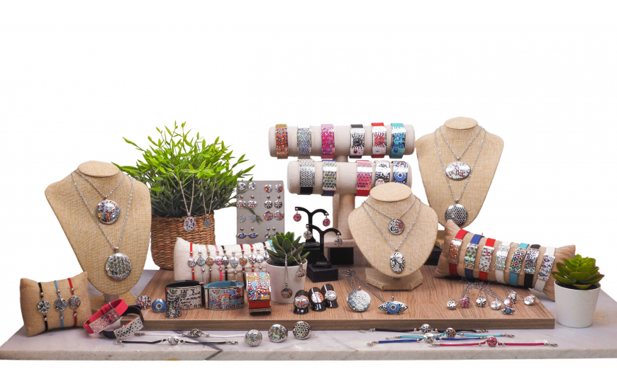 Collection ODENA 2021 - Bijoux en acier, émail et nacre