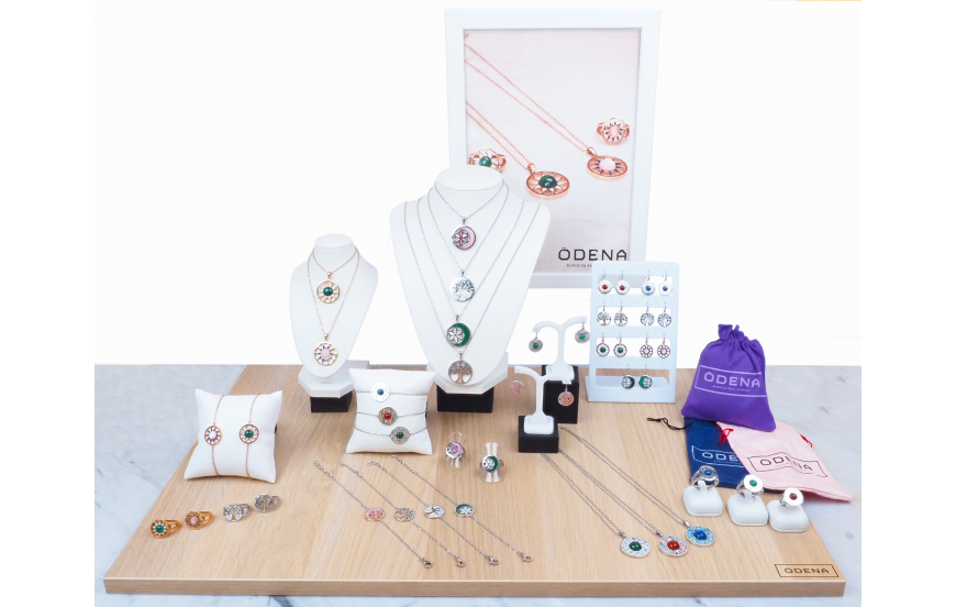 Collection ODENA 2021 - Bijoux en acier, émail et nacre