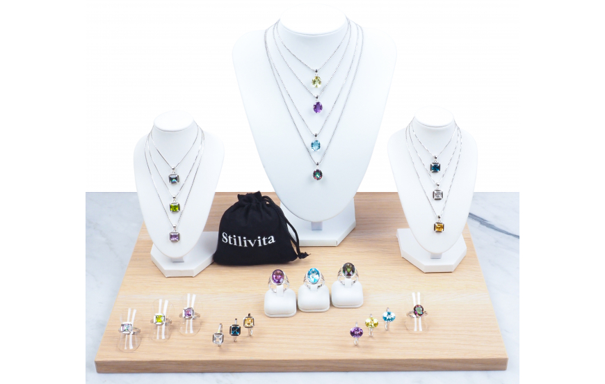 Collection Stilivita argent rhodié - facettes