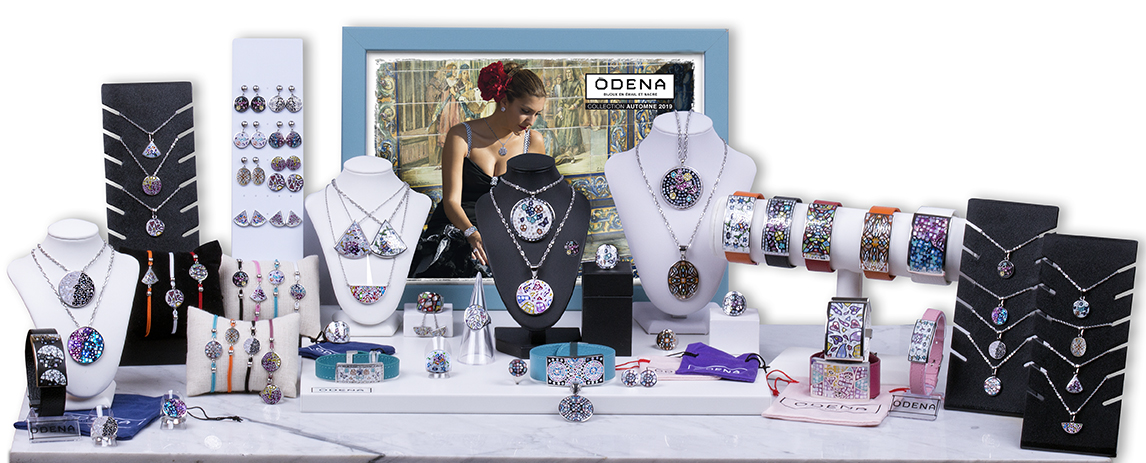 Collection ODENA HIVER 2019 - Bijoux en acier, émail et nacre