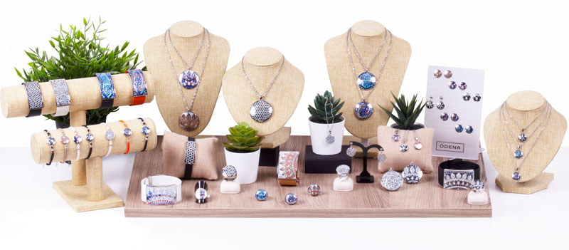 Collection ODENA 2020 - Bijoux en acier, émail et nacre