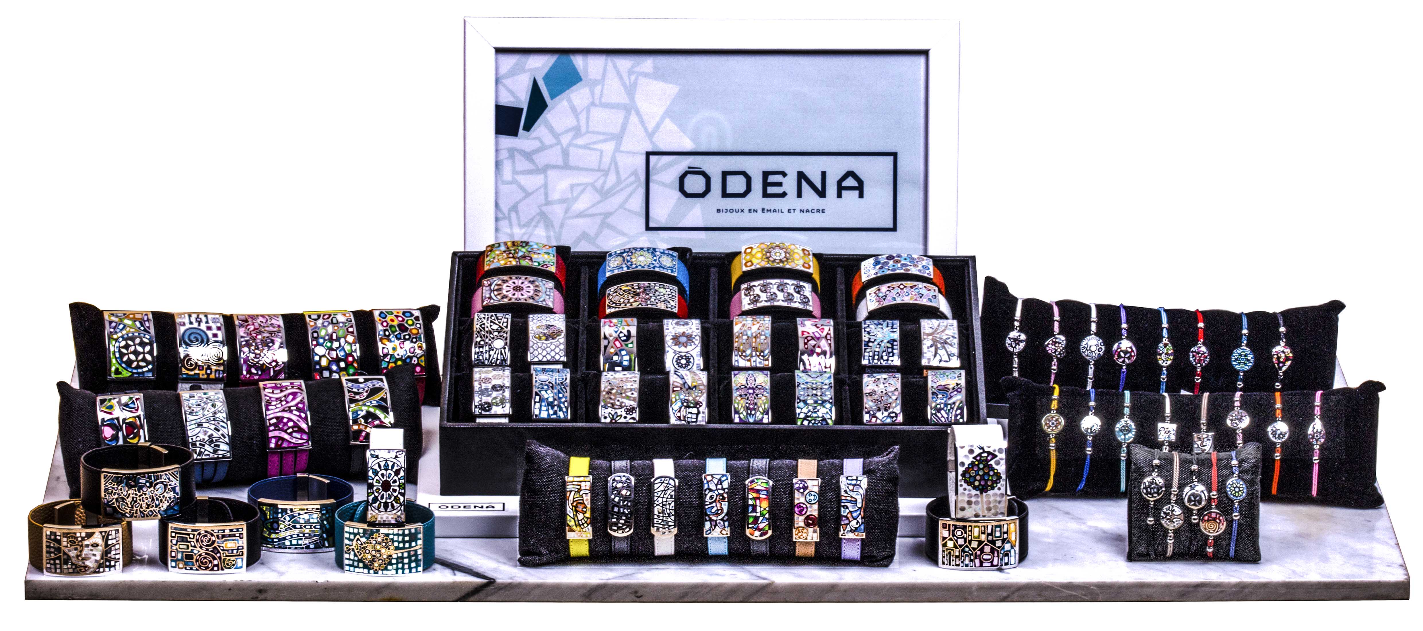 Collection ODENA 2020 - Bijoux en acier, émail et nacre