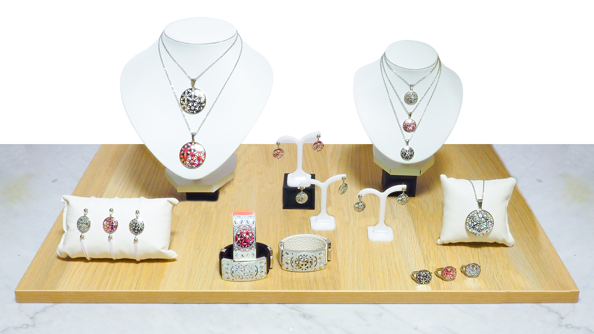 Collection ODENA 2022 - Bijoux en acier, émail et nacre