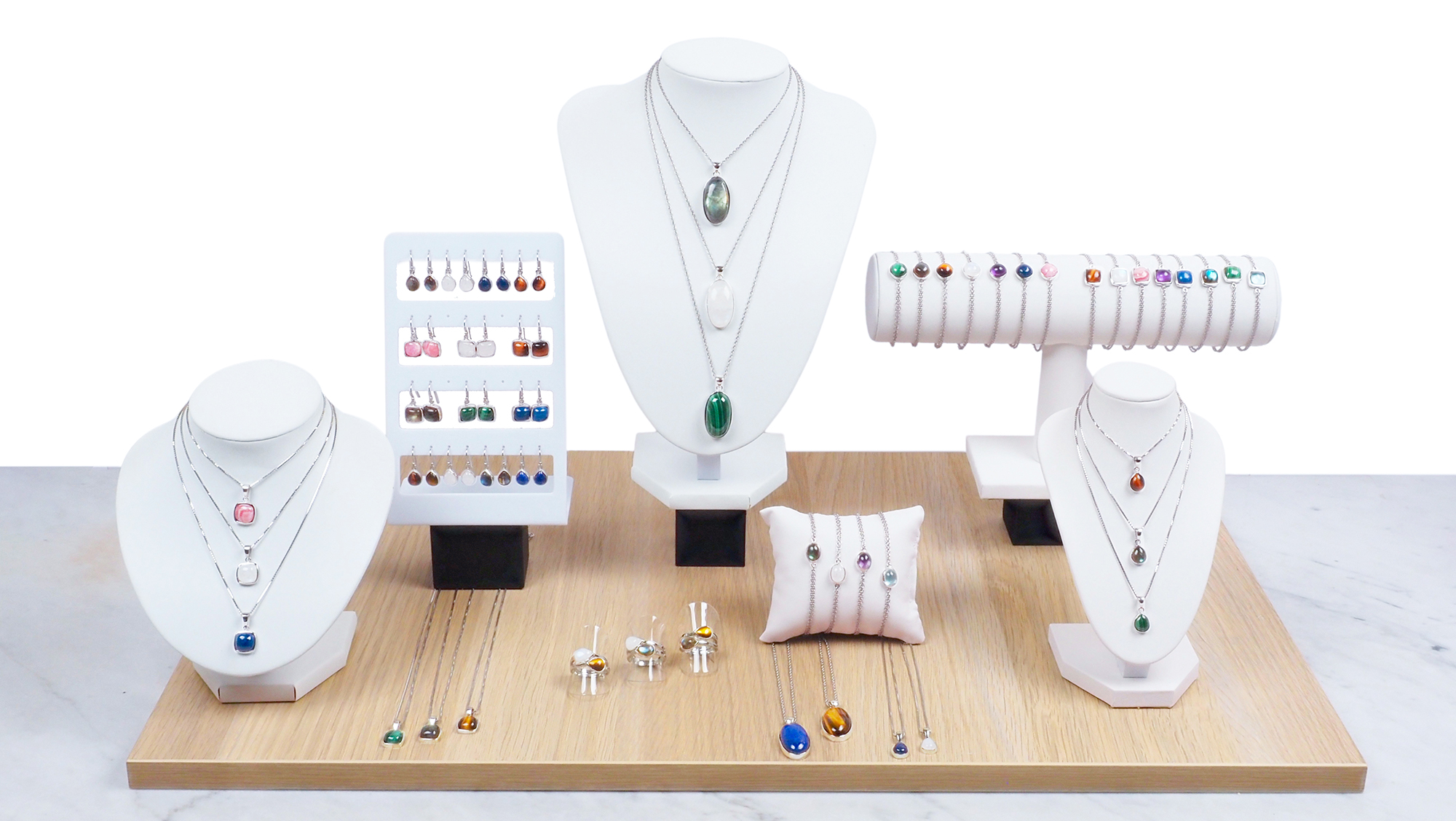 Collection Stilivita argent rhodié - Cabochons