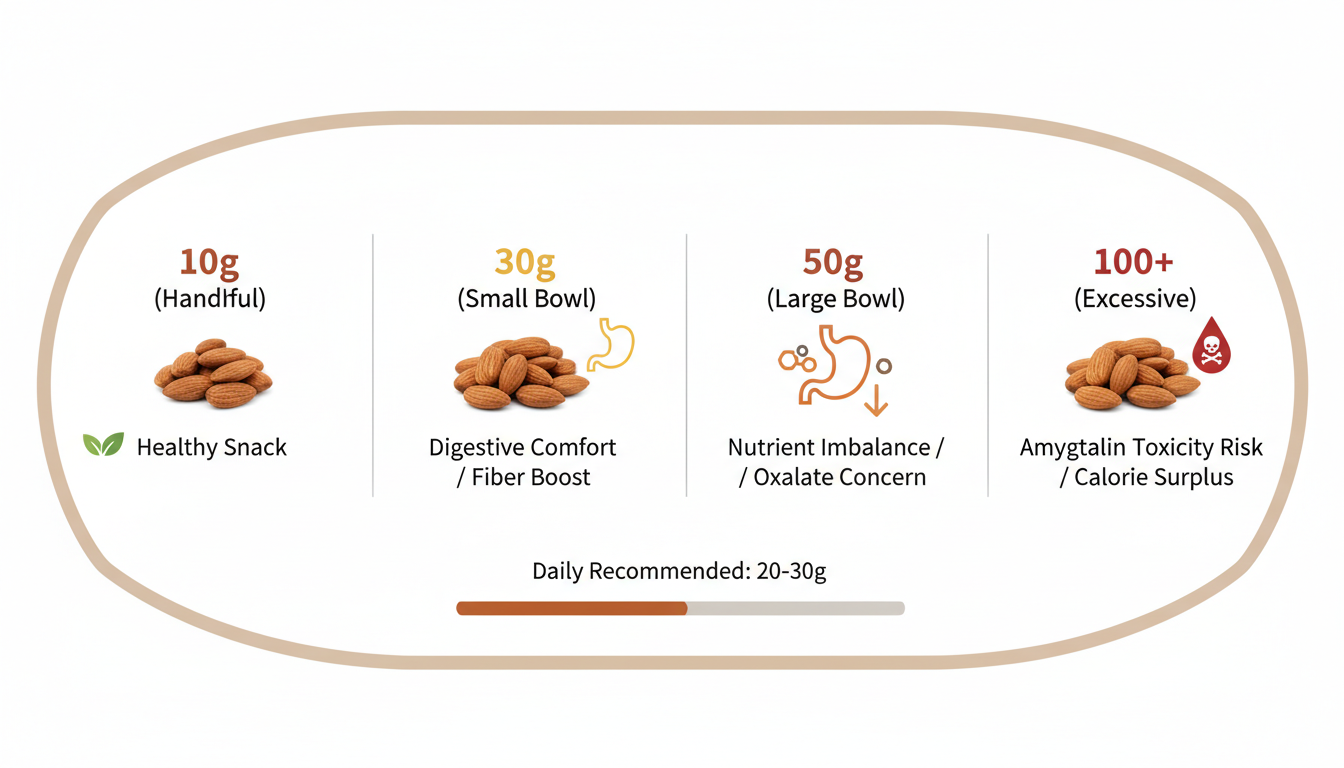 découvrez à partir de quelle quantité quotidienne la consommation d'amandes peut devenir mauvaise pour la santé et comment les intégrer de manière équilibrée dans votre alimentation.