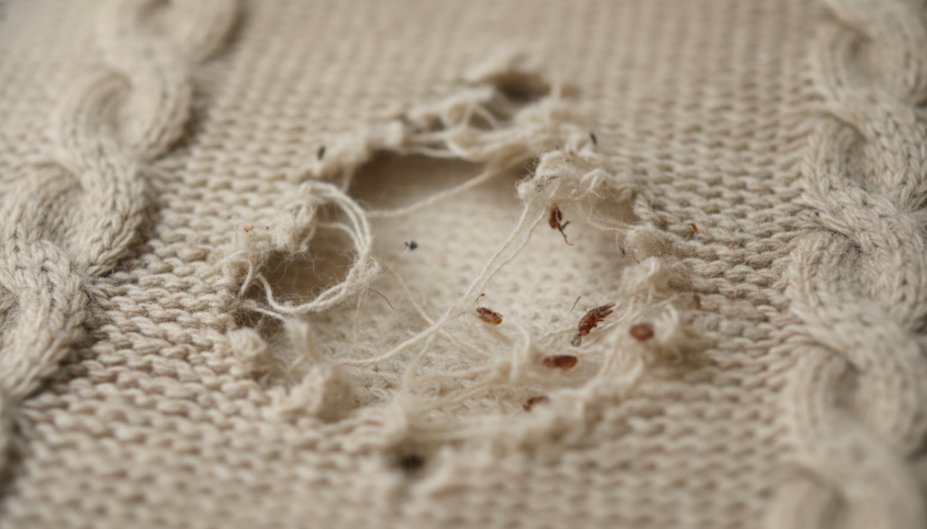 découvrez combien de temps les mites des vêtements mettent avant de percer des trous dans vos pulls en laine et apprenez à les détecter et les prévenir efficacement.