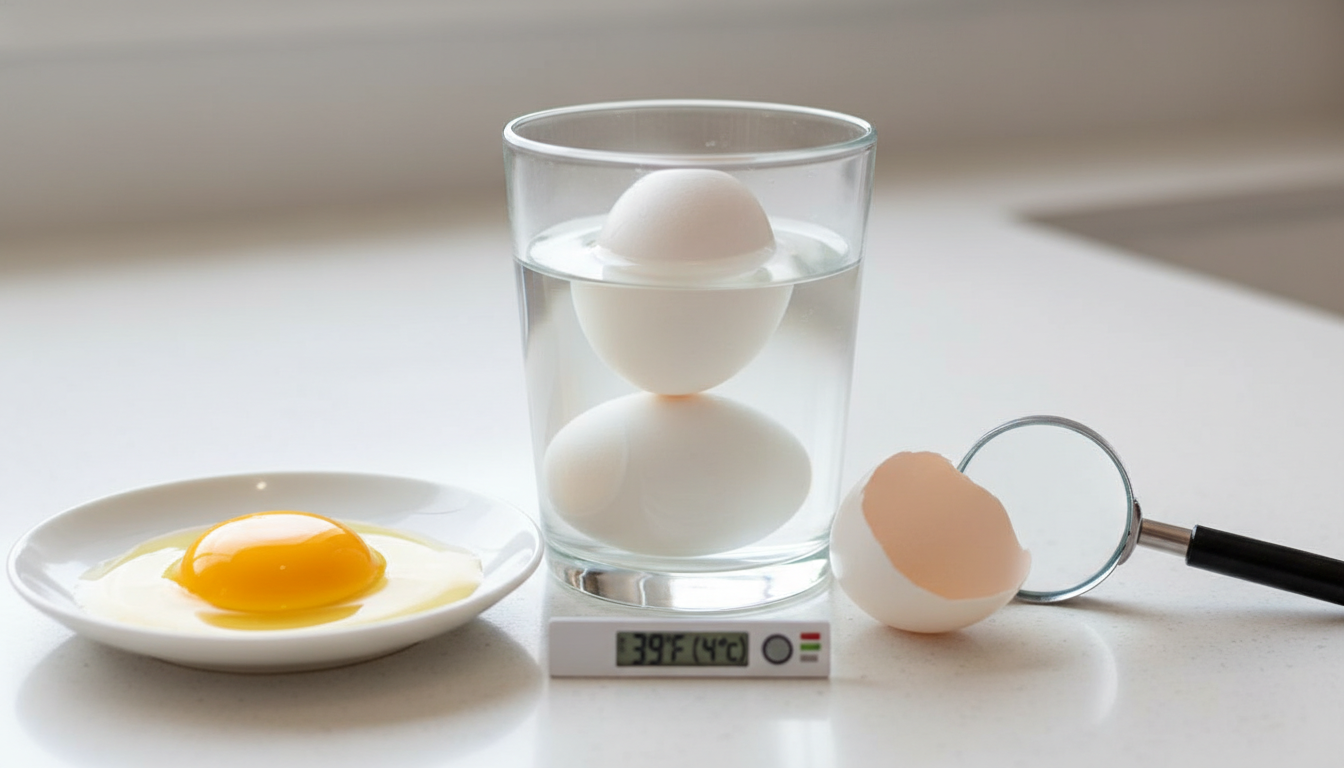 découvrez comment savoir si un œuf est encore bon ou périmé grâce au test du verre d'eau et trois astuces infaillibles pour éviter le gaspillage et cuisiner en toute sécurité.