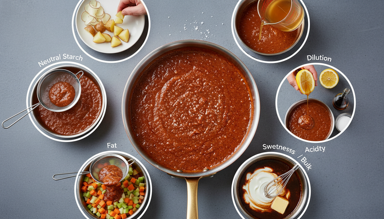 découvrez 6 techniques de chef efficaces pour rattraper un plat trop salé et sauver votre sauce sans tout recommencer. astuces simples et rapides pour équilibrer vos saveurs.