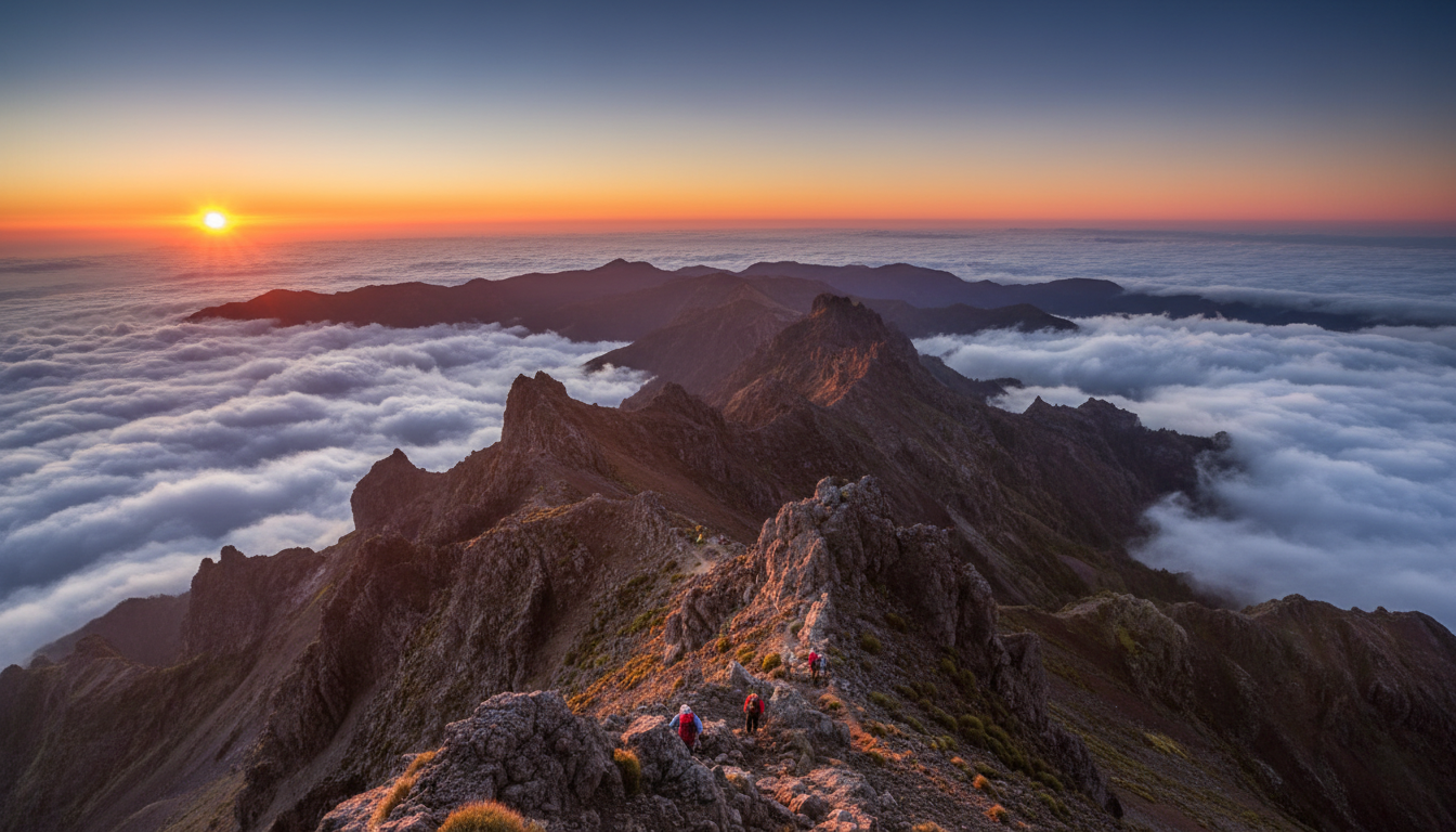 découvrez la randonnée entre pico do arieiro et pico ruivo à madère : informations sur la durée, le niveau de difficulté et conseils essentiels pour une préparation optimale.