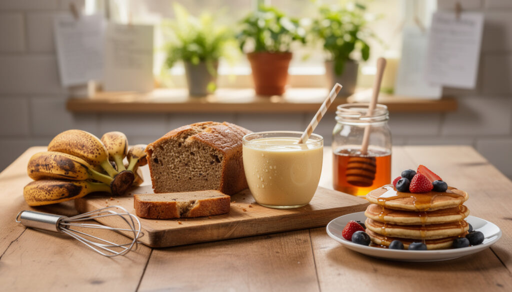 découvrez des recettes faciles et des astuces pratiques pour utiliser vos bananes trop mûres et éviter le gaspillage alimentaire.